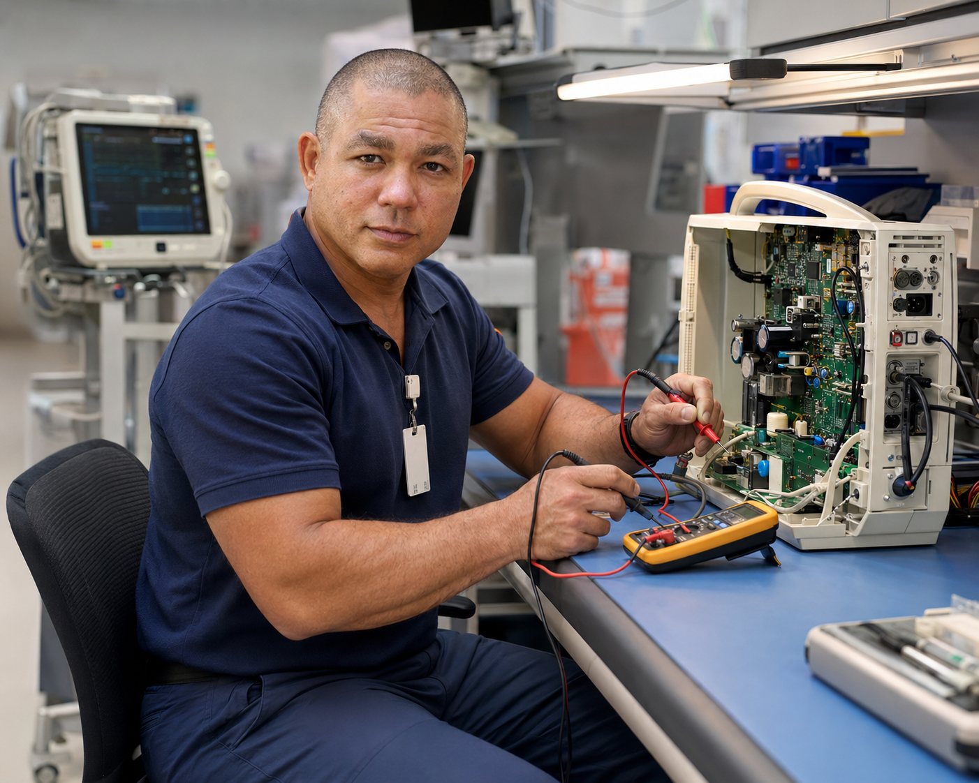 BiomedRx healthcare technology management team delivering biomedical equipment